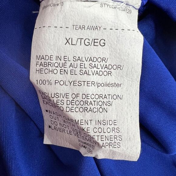 Under Armour Velocity Graphic SS Crew Loose Blue T-Shirt Mens Size Xlarge - Picture 3 of 4